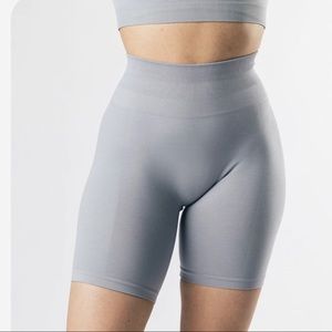 Alphalete biker shorts- gray